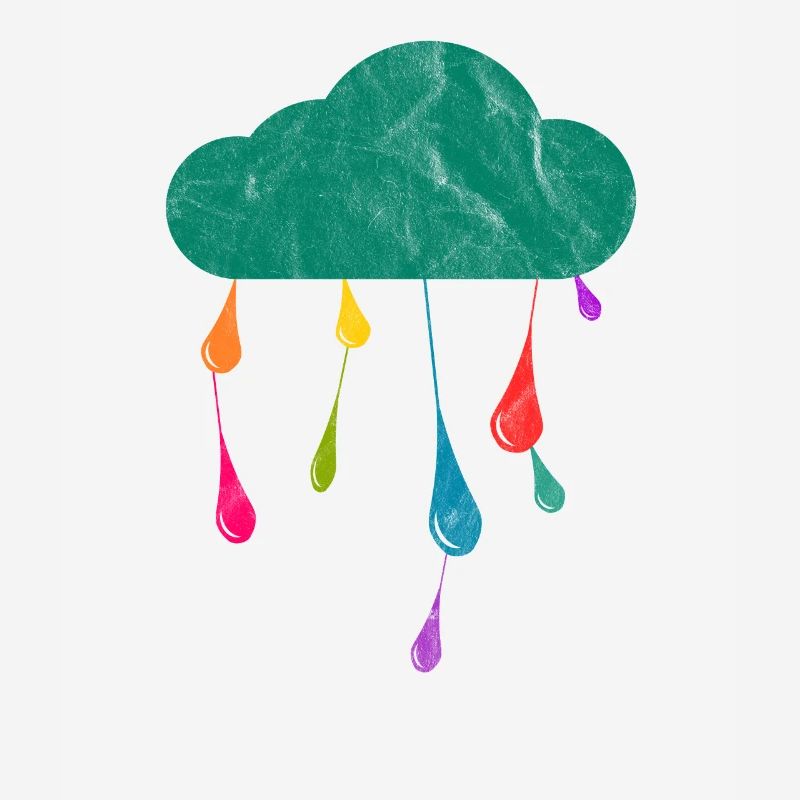 Rain clouds rain drops rainbow diversity