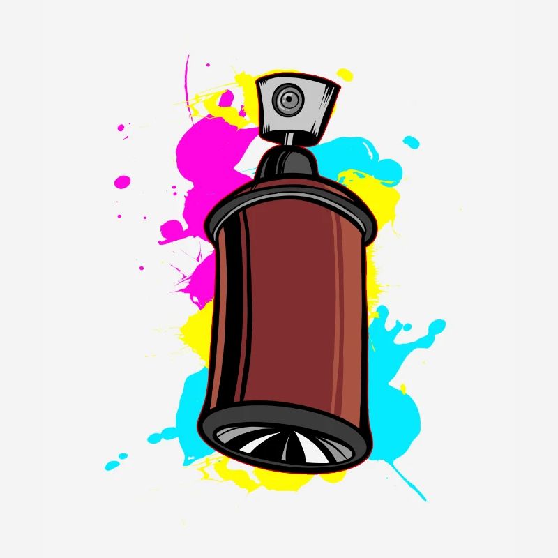 Bunter Schalfspray mit Graffiti-Design