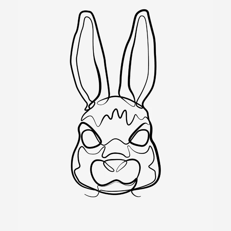 Rabbit - one line drawing