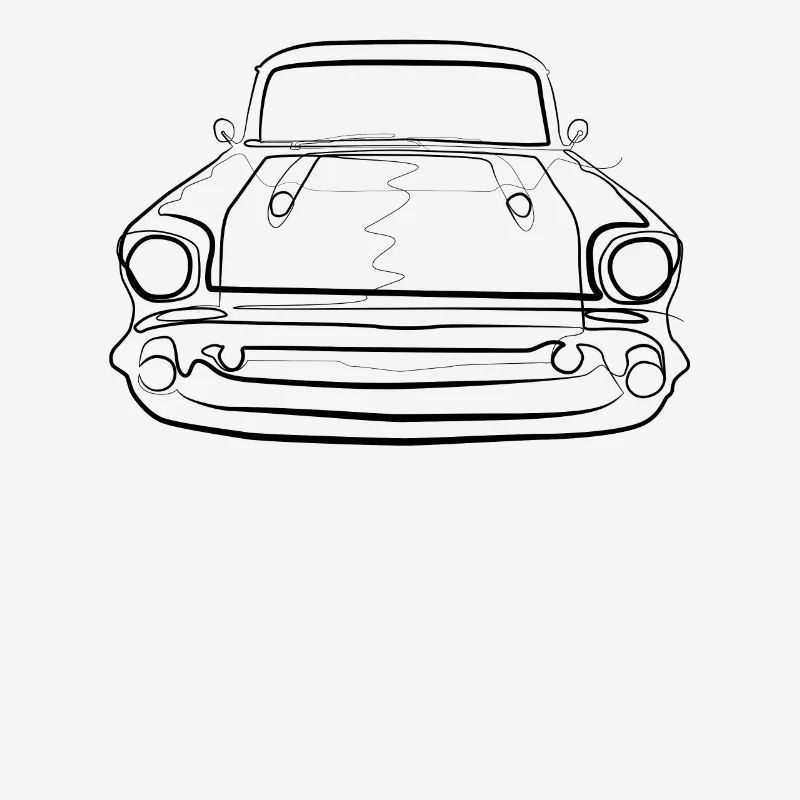 Oldtimer - one line drawing