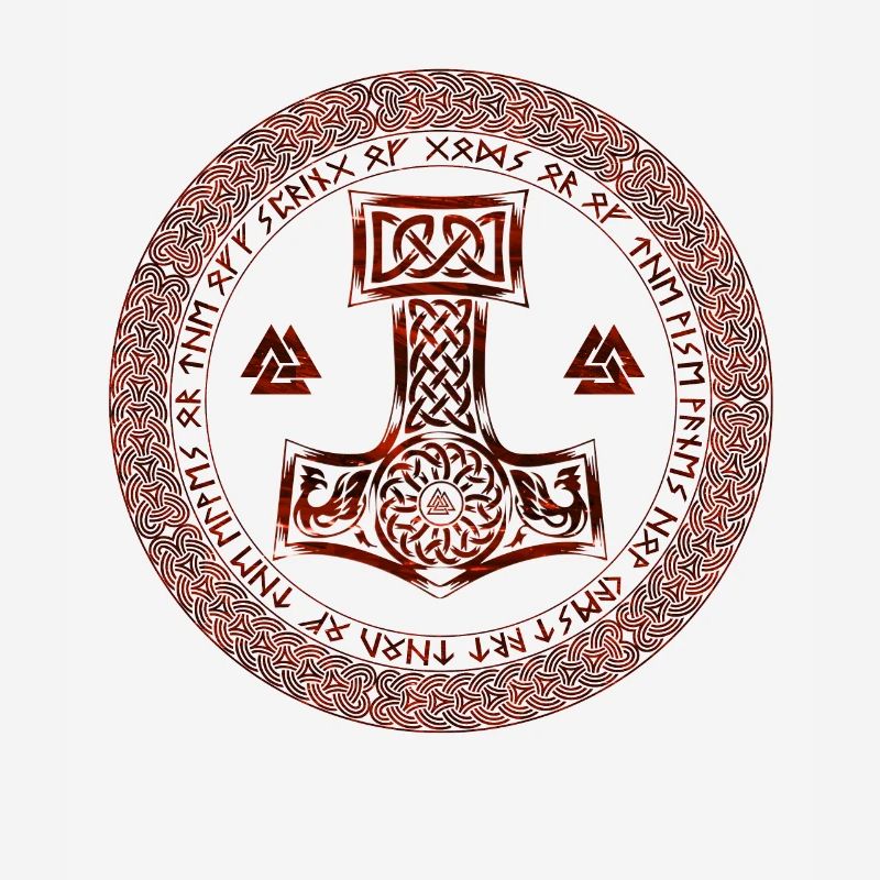 Thor Hammer Mjölnir Mjolnir dans le cercle de runes