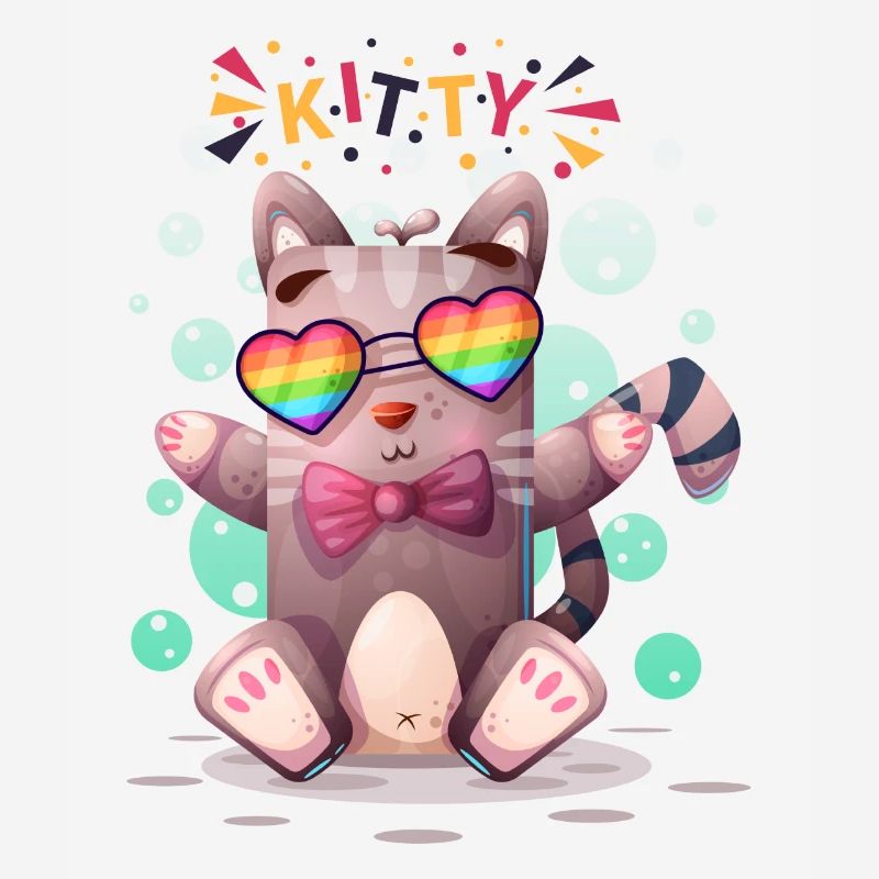 Rainbow Specs Kitty
