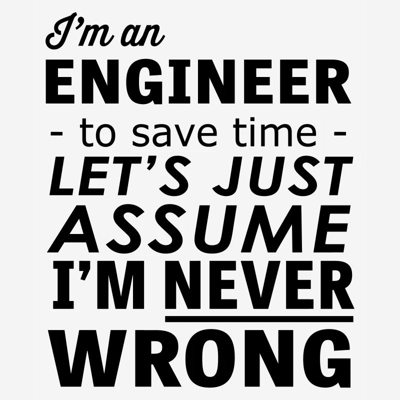 Im an Engineer Assume Im Never Wrong