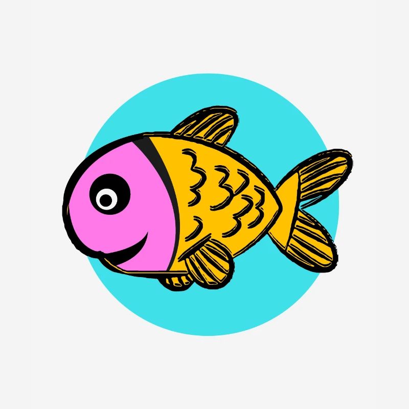 Bunter Comic Fisch