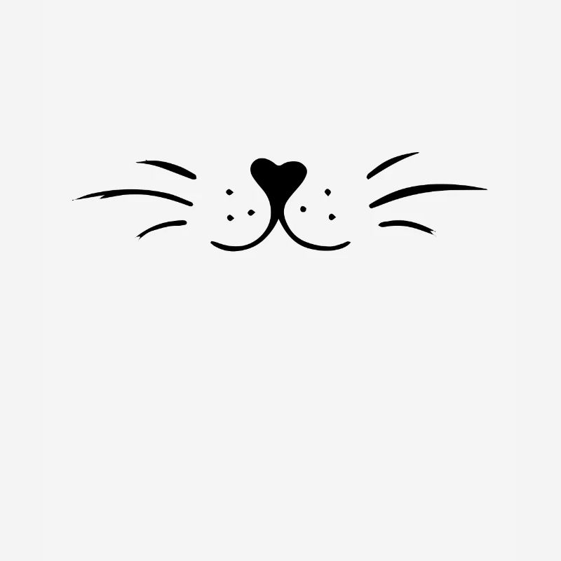 Conception de visage de chat minimaliste mignon