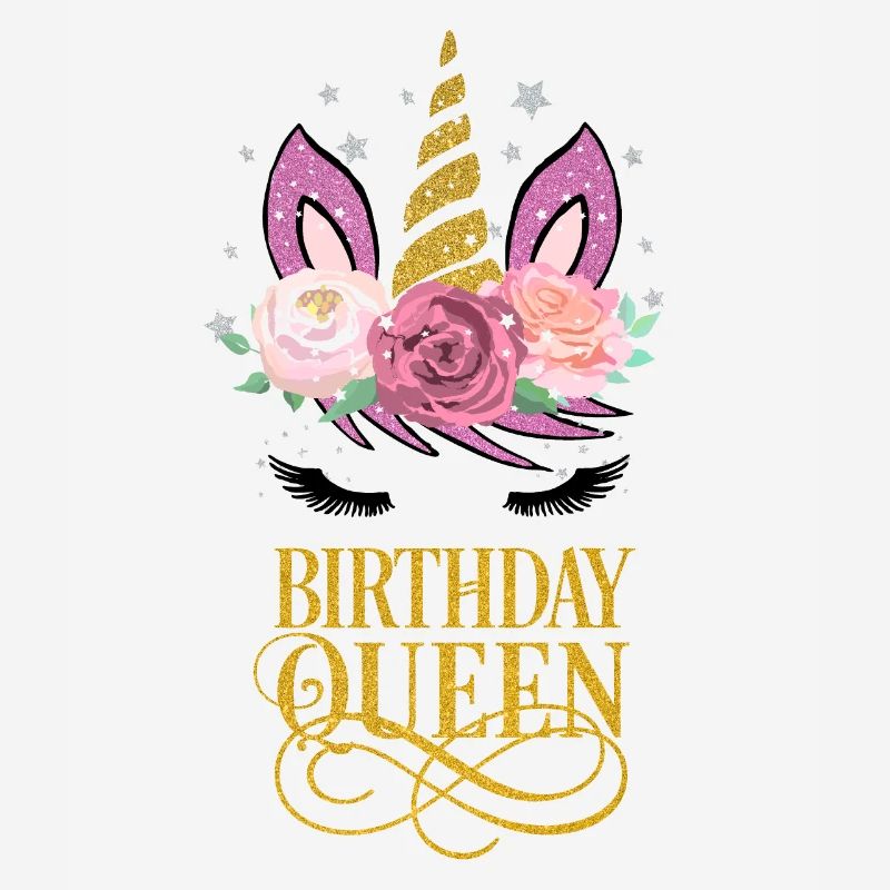 Geburtstag Geschenk Mädchen Birthday Queen Einhorn
