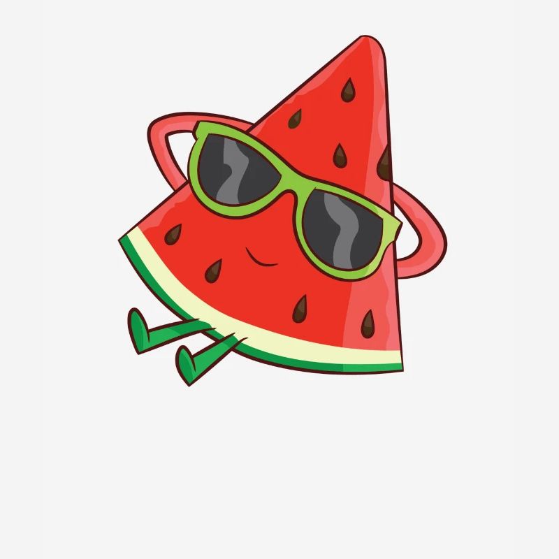 Pastèque cool avec lunettes de soleil d’été Melon