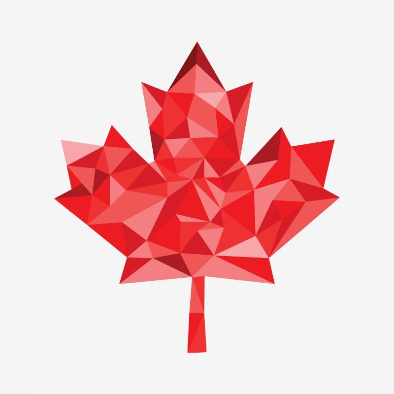 Canada polygon maple leaf