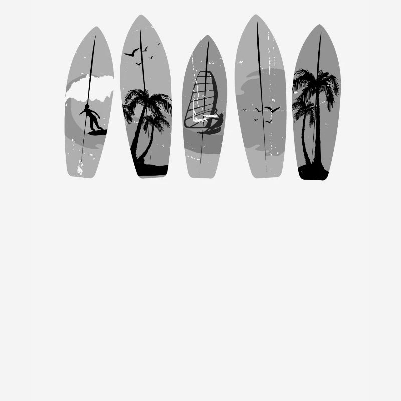 Cinq planches de surf rétro vintage - Surf