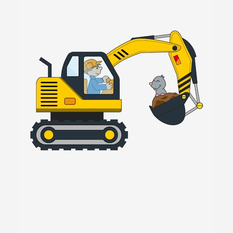 Excavator Construction Site Professions Excavator Operator Gift