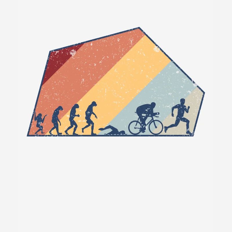 Triathlete Evolution Vintage Triathlon Gift Idea