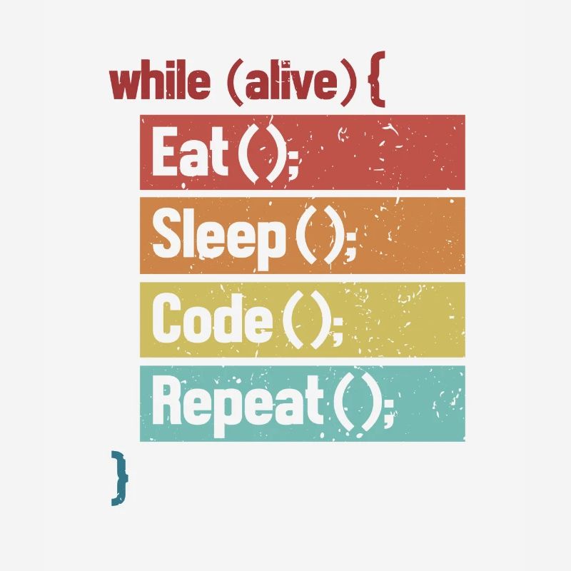 Eat Sleep Code Repeat Full Stack Coder Software