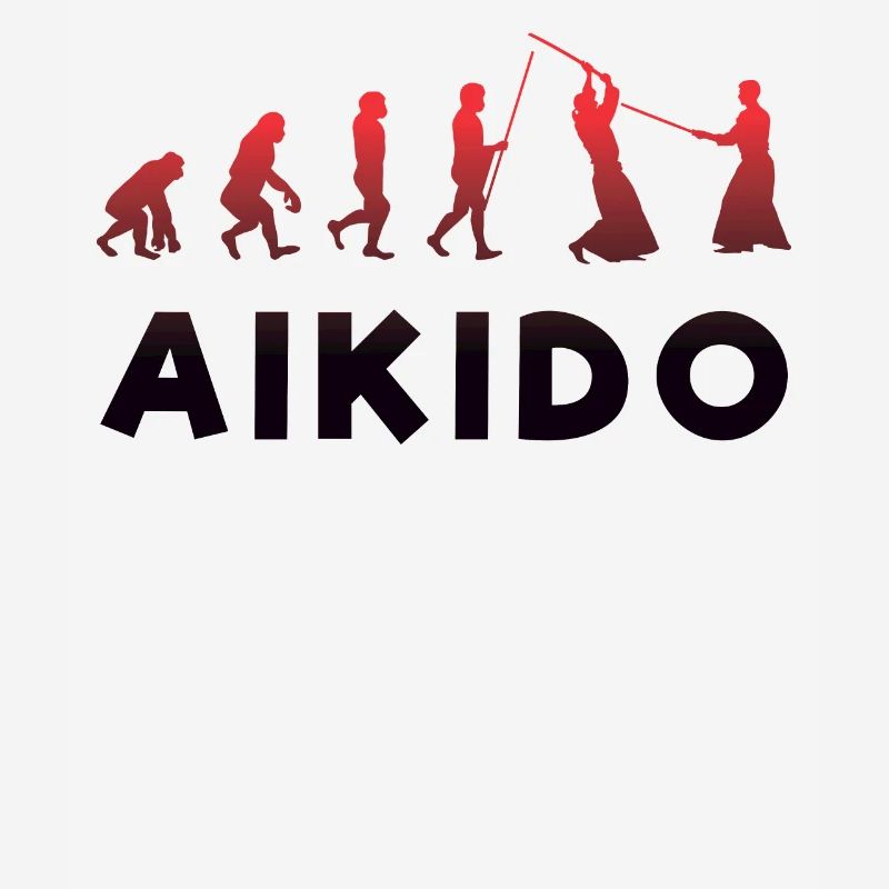 Evolution monkey to fighting Aikido red sword