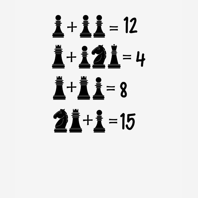 Funny Chess Brain Teaser arithmetic Task Chess Game