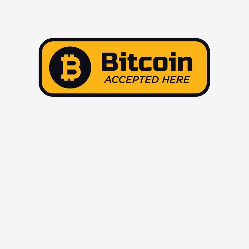 Bitcoin accepted here Bitcoin logo Crypto BTC