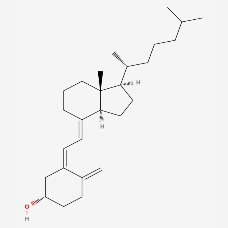 Vitamin D Molecule - Colored Structural Formula