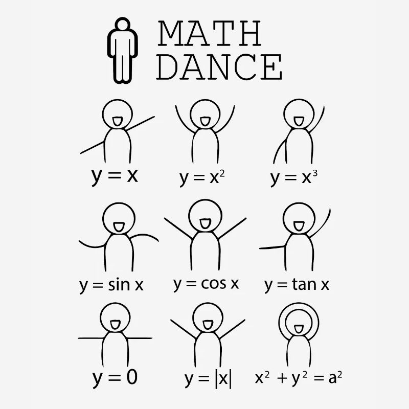 Math dance Schule Geschenk Formel Beruf