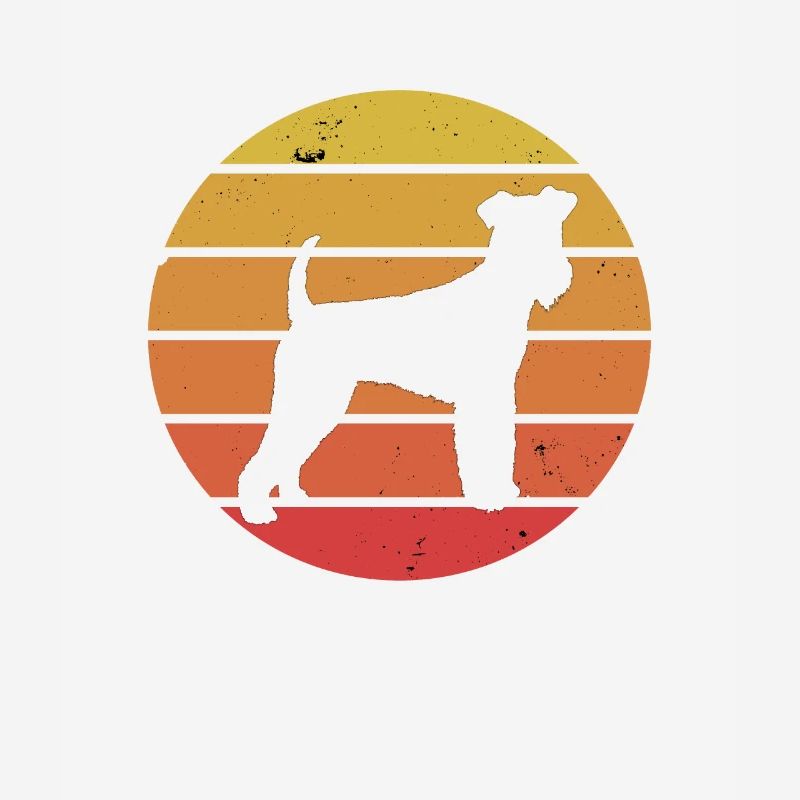 Airedale terrier Hund Vintage Retro Evolution