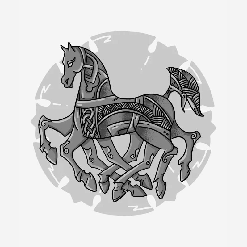Odins Pferd Sleipnir ein cooles Wikinger Design