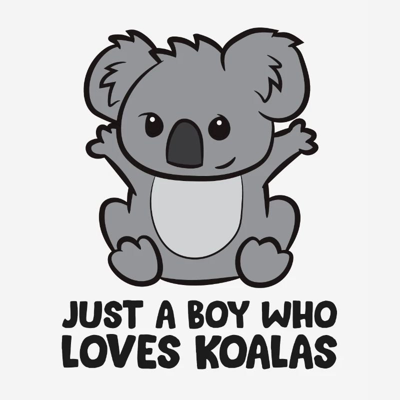Koala Boy Nur ein Junge, der Koalas liebt