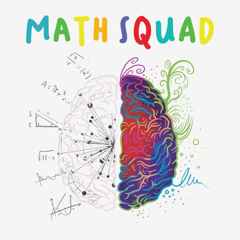 Math Squad Math Teacher Artistic and Logical Brain