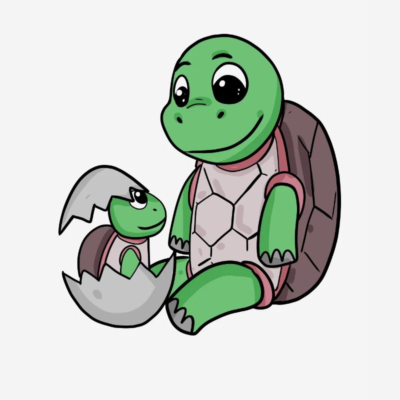 Turtle with Baby Turtle