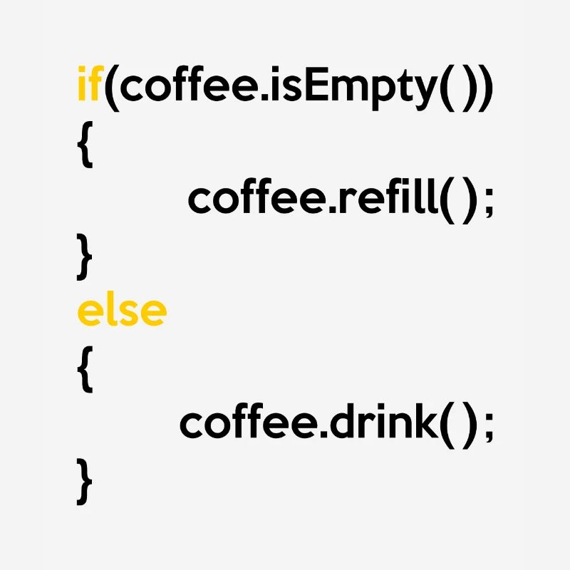 If Coffee Is Empty Coffee Refill Else Coffee Drink