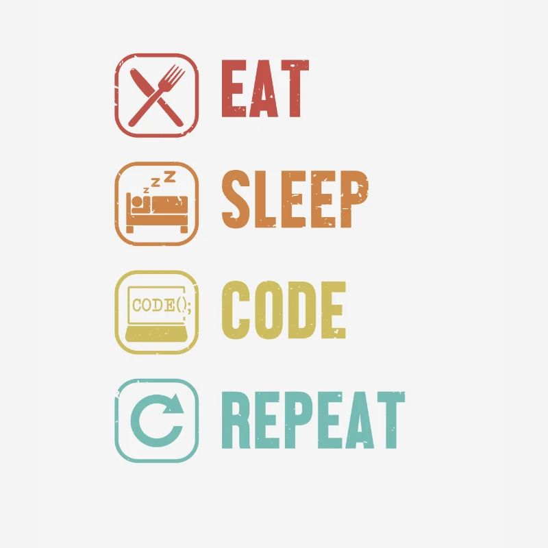 Eat Sleep Code Repeat Softwareingenieur Coder