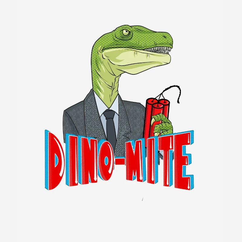 Explosiver Dinosaurier Dino-Mite mit Dynamite in