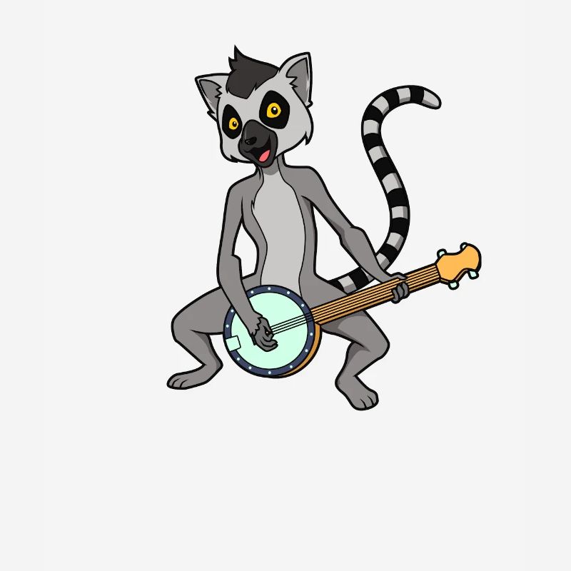 Comic Lemur plays banjo