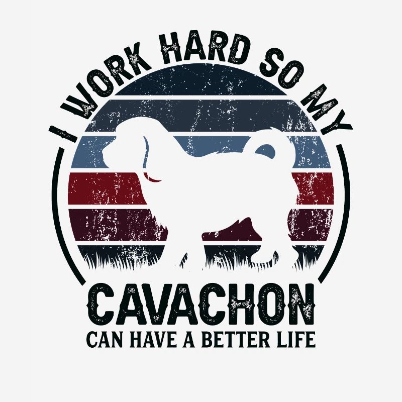 Work Hard - Retro Cavachon