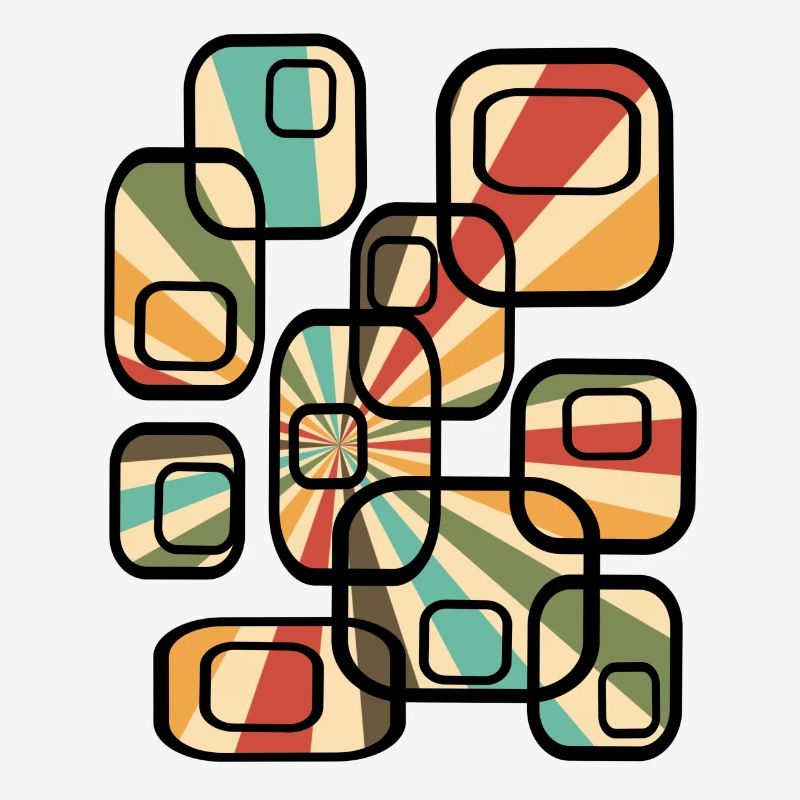70s wallpaper pattern cuboid retro pattern