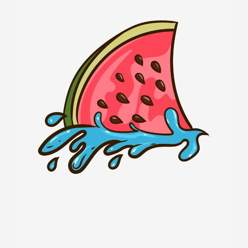 Aileron de requin comme pastèque