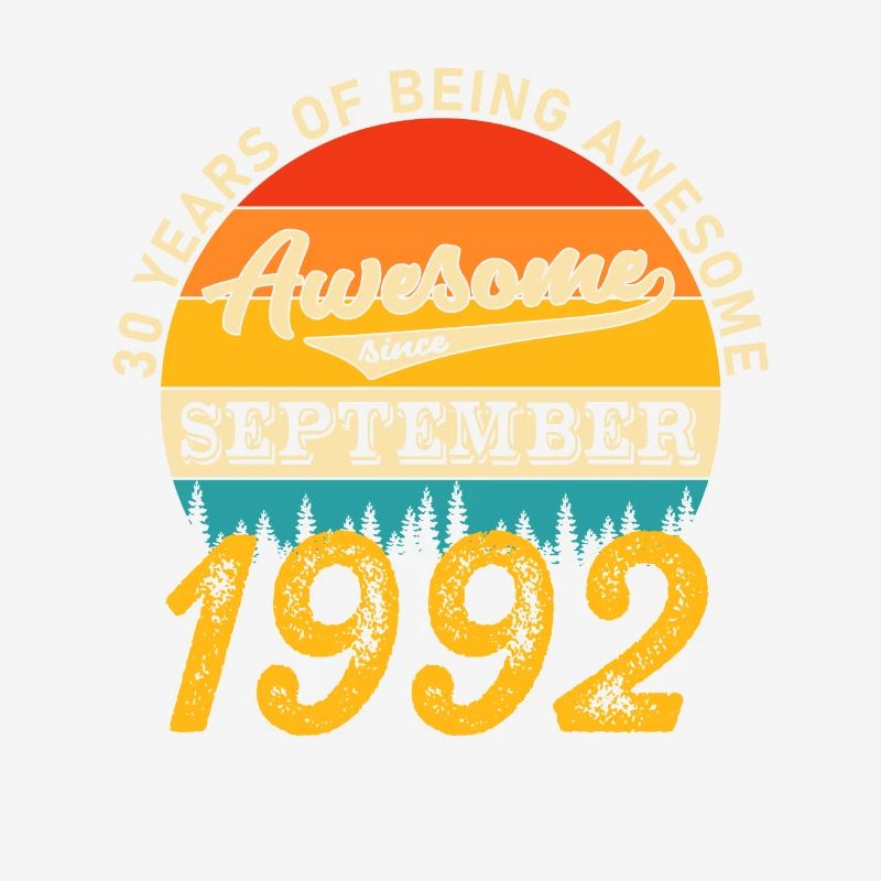 September 1992 - 30. Geburtstag Geschenk. Awesome.