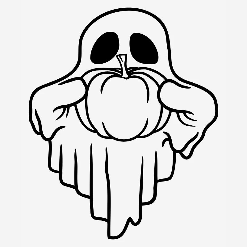 Halloween Kürbis Geist Comic