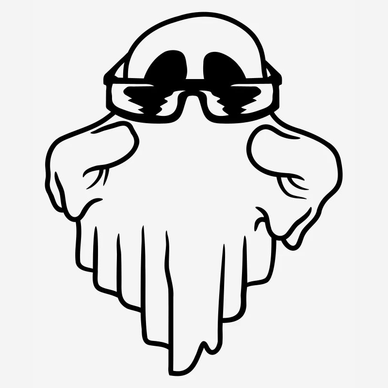 Geist Sonnenbrille Comic Halloween