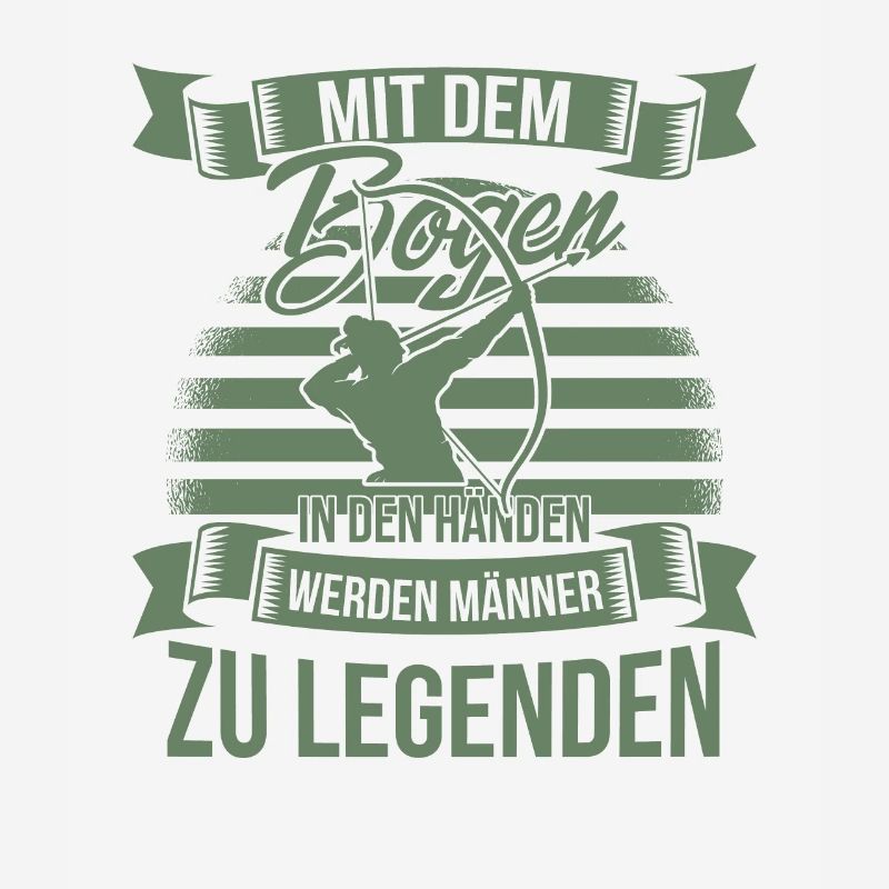 Bogenschiessen mit dem Bogen in den Händen