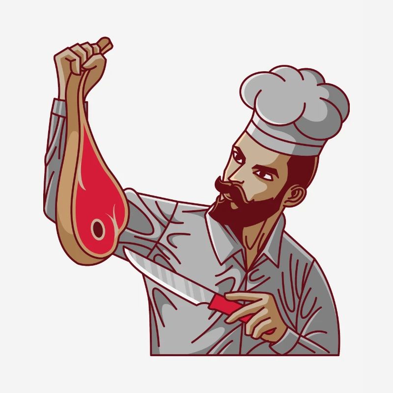Chef de restaurant turc avec steak T-Bone et