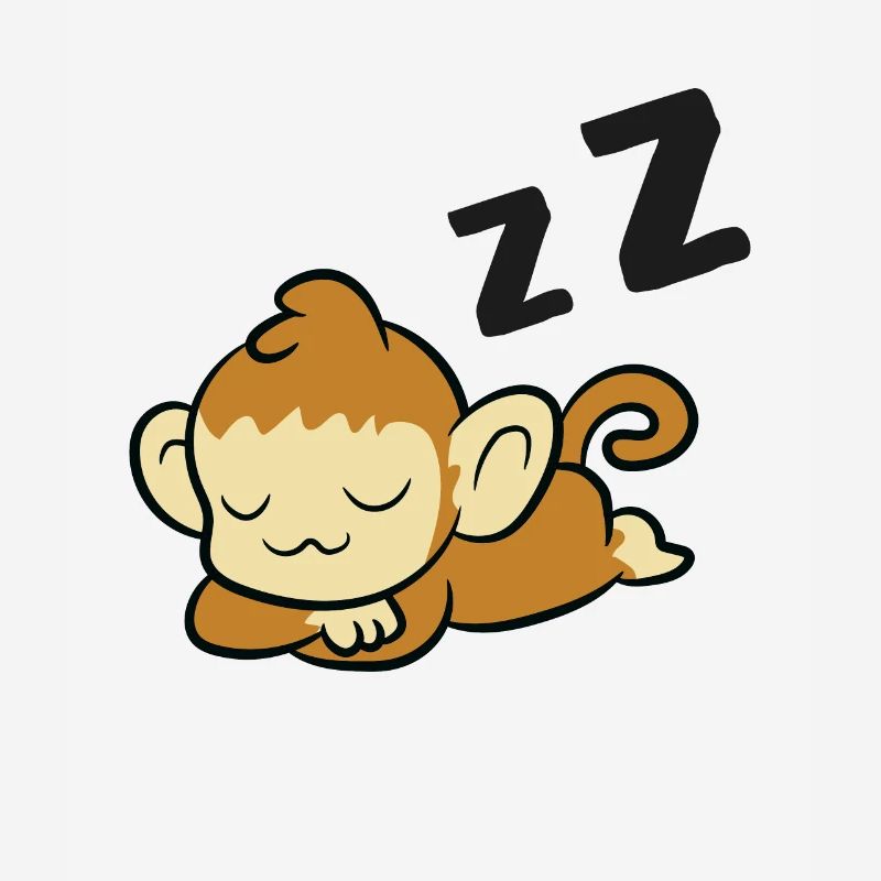 Sleeping Monkey Ape Tired Monkey