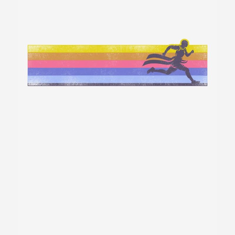 Running Runner Half Marathon Retro