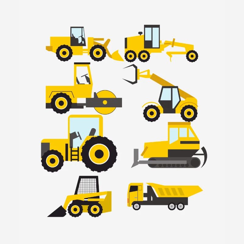 Collection de pelles de construction Funny Constructi