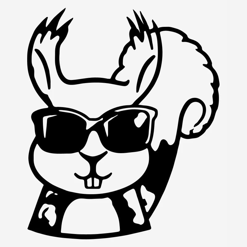 Squirrel with Sunglasses Vector Funny
