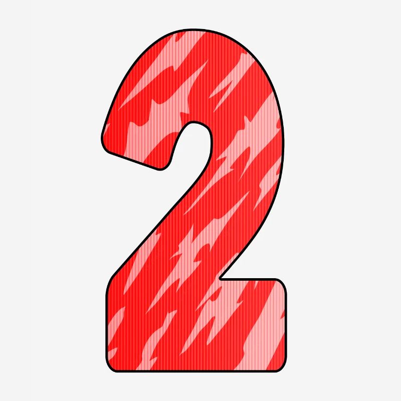 Number 2 Red Pattern