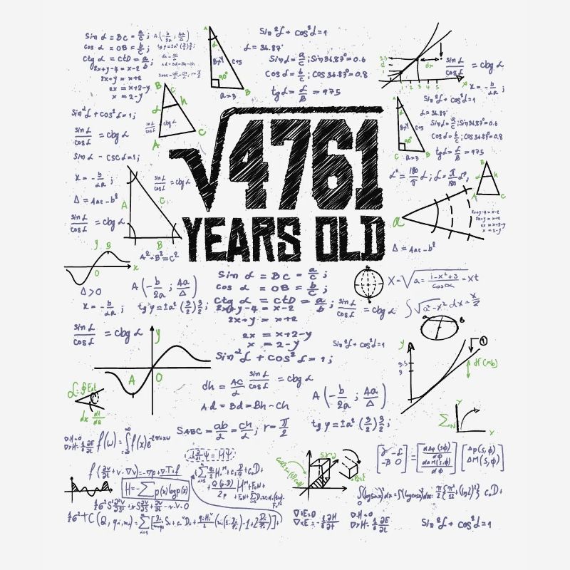 Square Root of 4761 Math Nerd 69th Birthday
