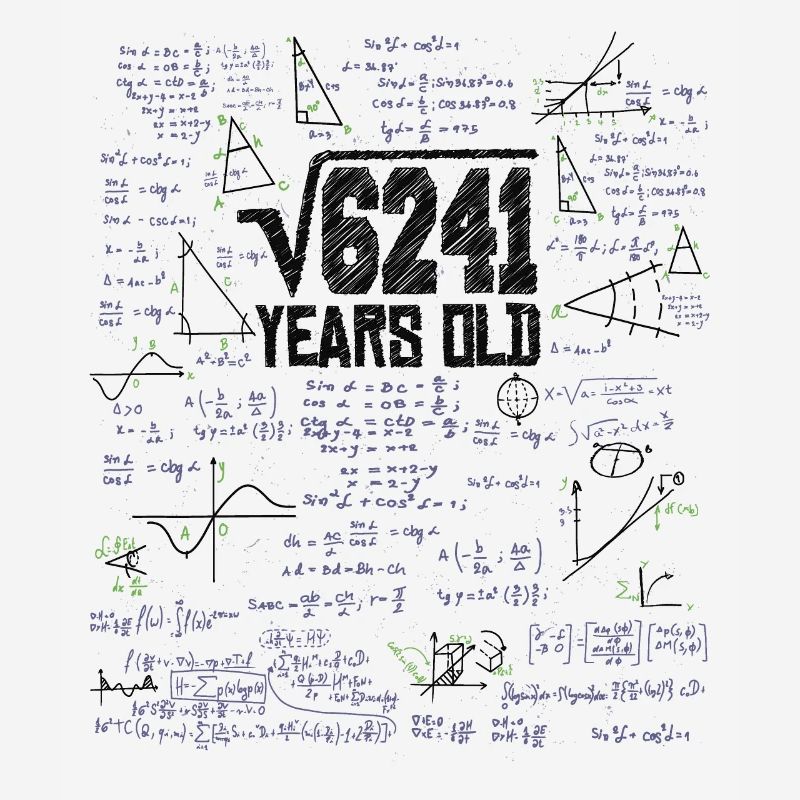 Square Root of 6241 Math Nerd 79th Birthday