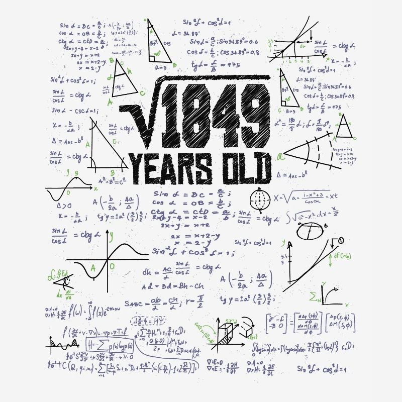 Square Root of 1849 Math Nerd 43rd Birthday