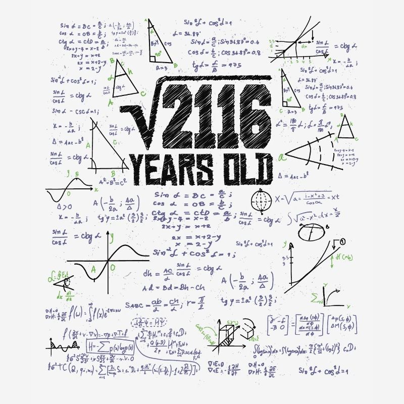 Square Root of 2116 Math Nerd 46th Birthday