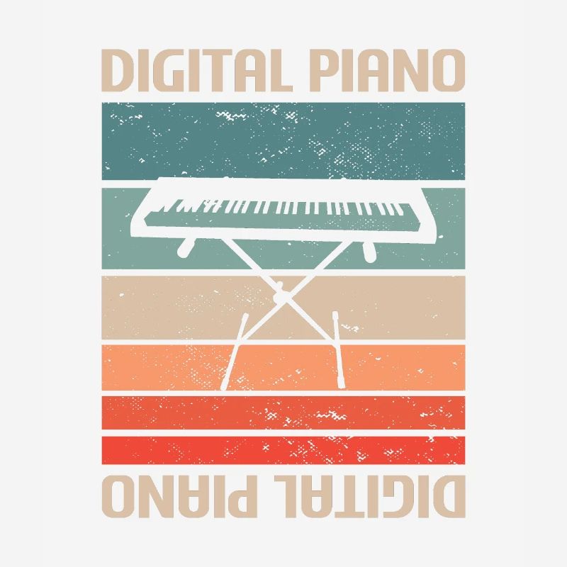 Retro Vintage Classic Digital Piano Instrument