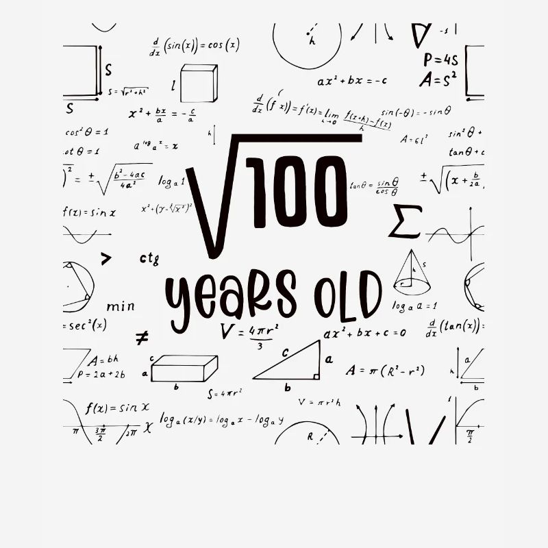 Square root of 100 math nerd 10th birthday