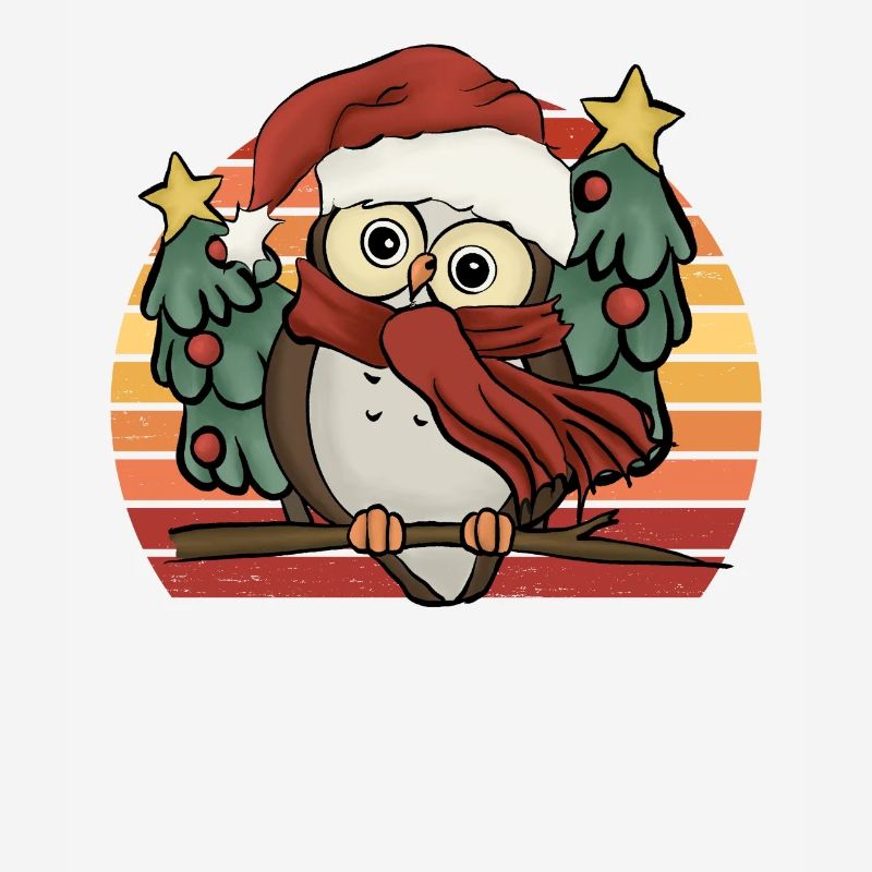 Mignon chouette de Noël Cadeau de chouette de Noël